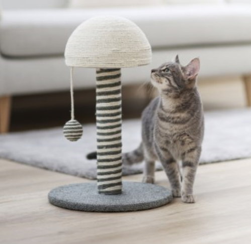 Katzen Kratzsäule Funghi mit Spielball Sisal 42 cm hoch